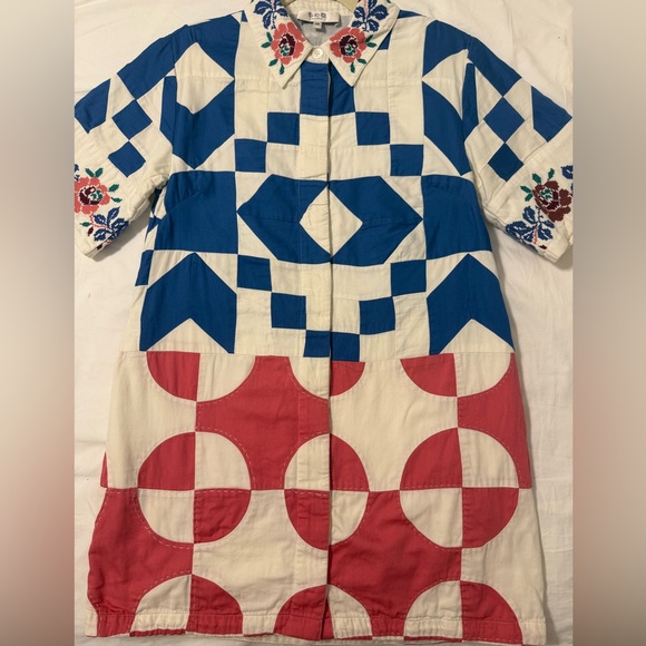 Sea Tanya Patchwork Short Sleeve Dress - Picture 7 of 9